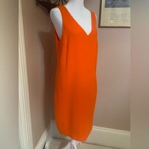 Ralph Lauren Orange Dress wedding guest spring colorful size 8